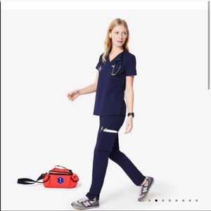 Navy Yola Figs Scrub Pants